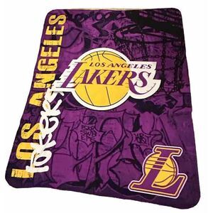 Los Angeles Lakers Graffiti Plush Throw‎ Blanket 50" x 60"